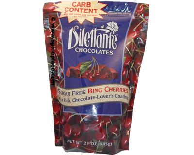 Dilettante Chocolates Sugar Free Bing Cherries, 21 oz 595g 18.94