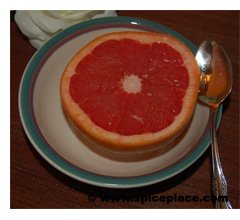 Serving of Sliced Grapefruit