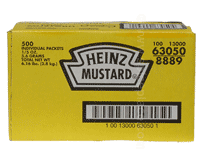  Heinz Mustard Packs, Carton of 500 Packets 