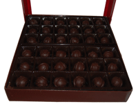 Picture of Inside Box of Emily's Milk Chocolate Covered Macadamia Nuts