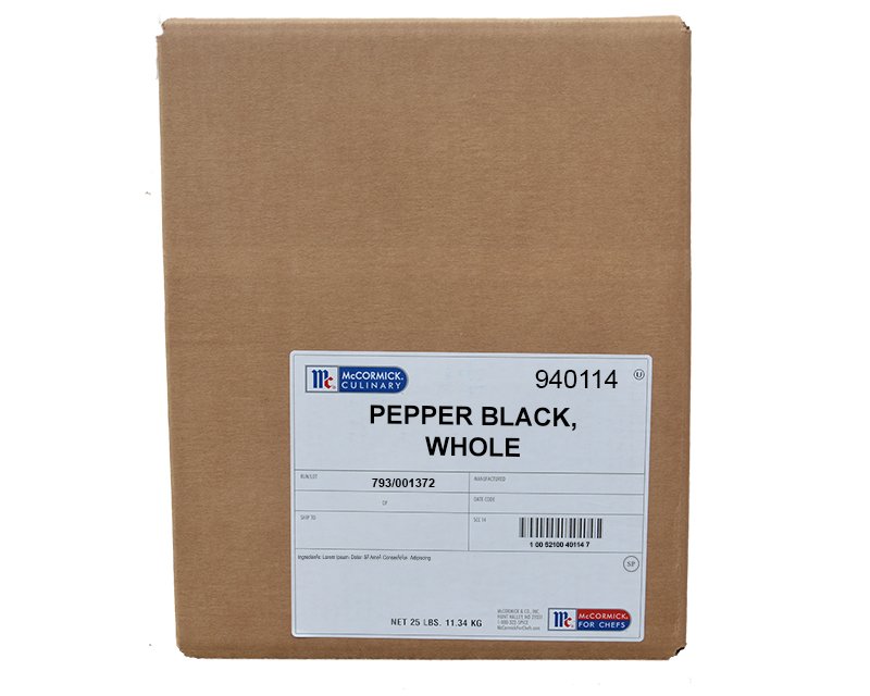 McCormick Culinary Whole Black Pepper - 5.75 lb.