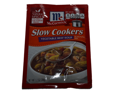 McCormick Slow Cookers Vegetable Beef Soup Seasoning Mix