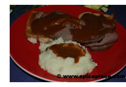 Open Faced Beef Sandwich