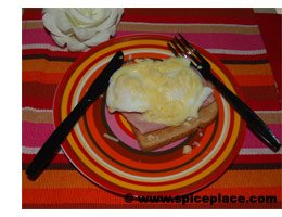 Poached Eggs with Ham Recipe